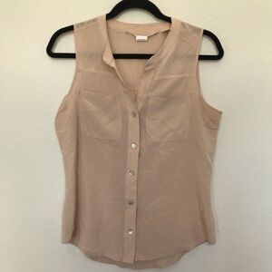 100% Silk Max Studio Dusty Mauve Button Down Top